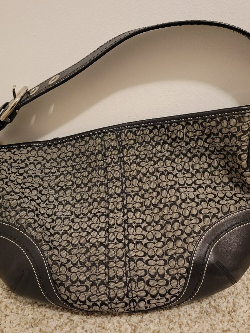 Authentic Vintage Y2K Coach Signature Soho Mini Hobo Bag #6351